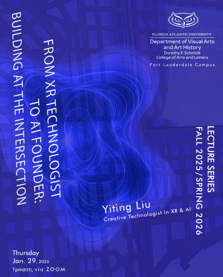 Yiting Liu speaking at Florida Atlantic University