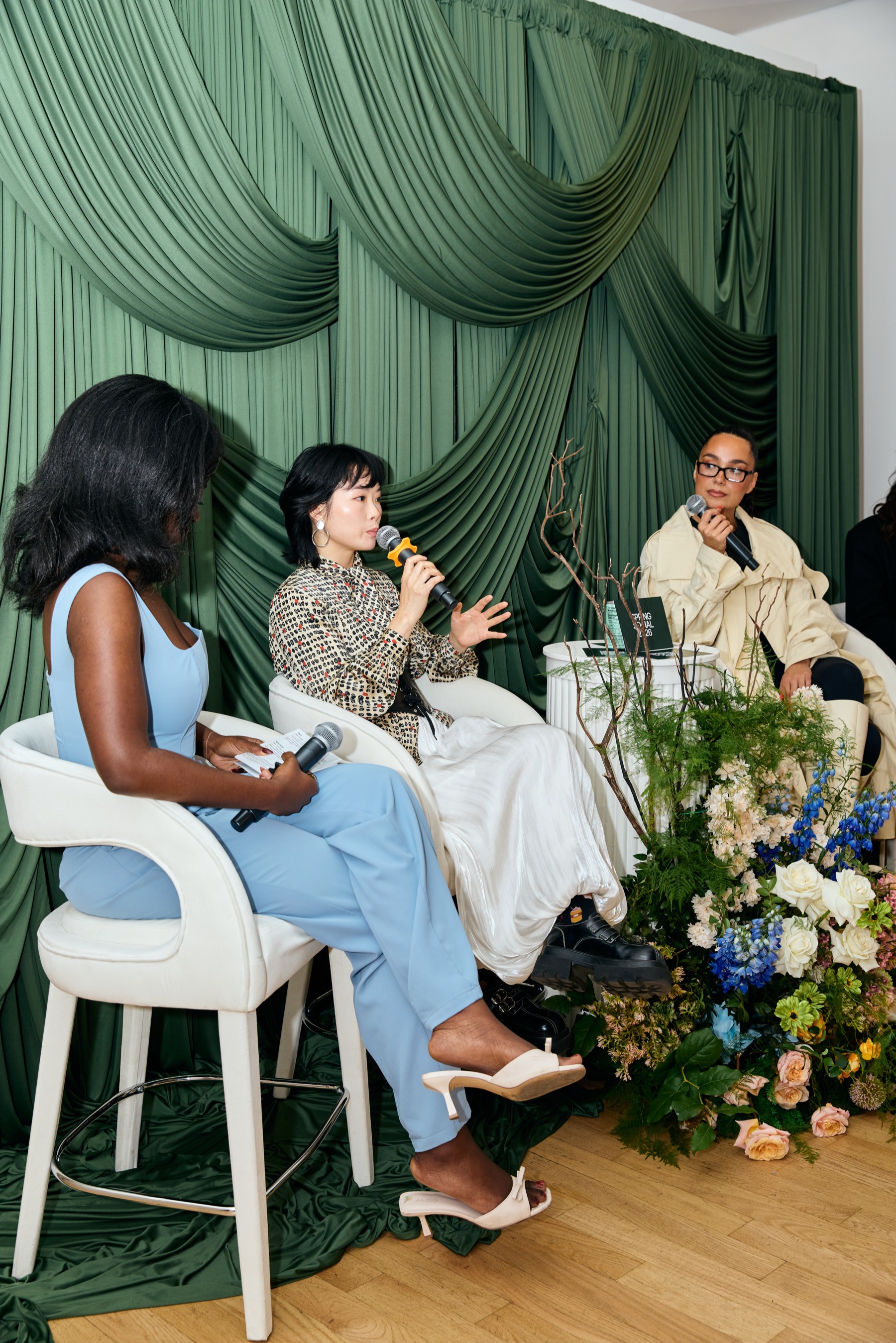 Yiting Liu speaking on a Spring Social panel with fellow creative business speakers